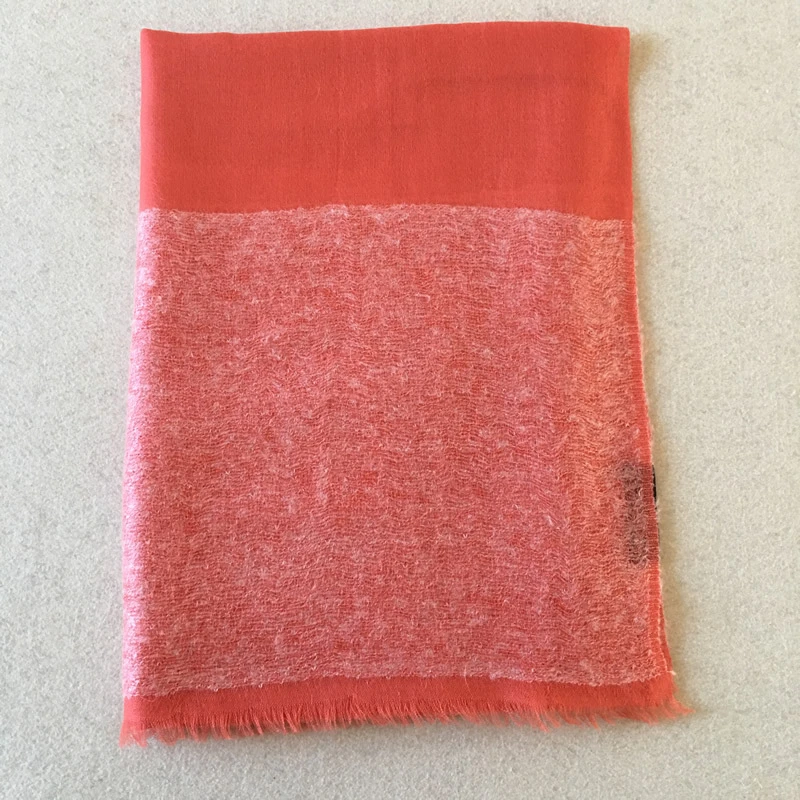 Шарф из 100% козы кашемировый смешанный женский контрастный цвет шаль Пашмина 80х200