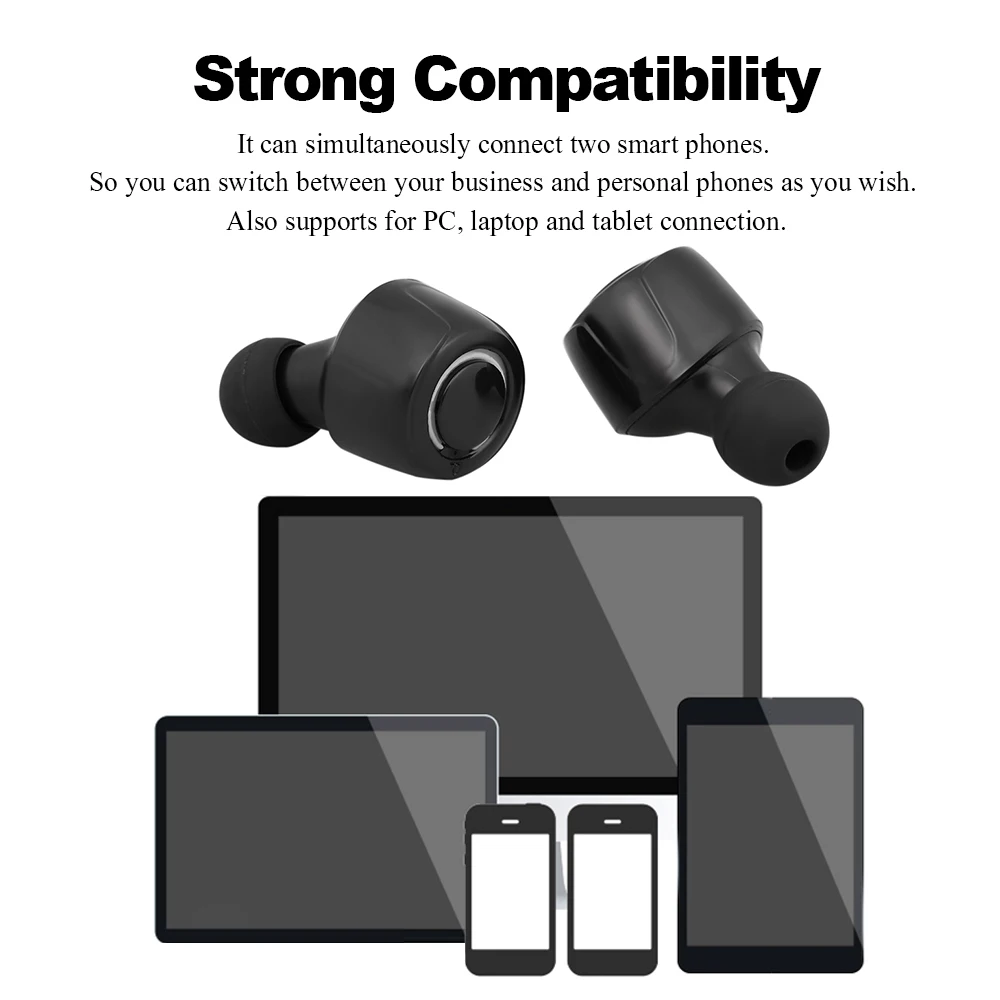 Новые беспроводные наушники bluetooth TWS наушники-вкладыши True BT4.2 CVC шумоподавление HD