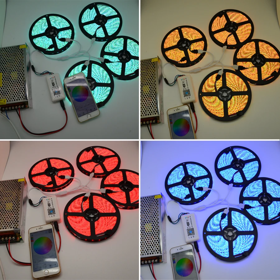 DC12V 5050 RGB Светодиодные ленты света Водонепроницаемый 60 Светодиодный/m лазерный