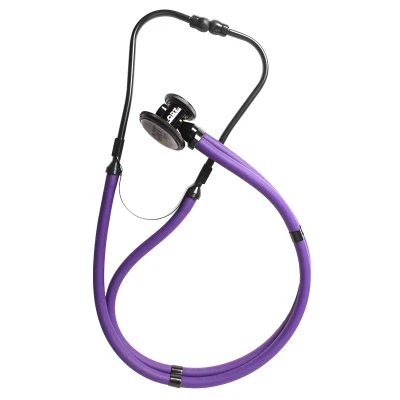 Фиолетовый Классический синий цвет Dual Head Professional медицинская Кардиология милый стетоскоп EMT - Цвет: Фиолетовый