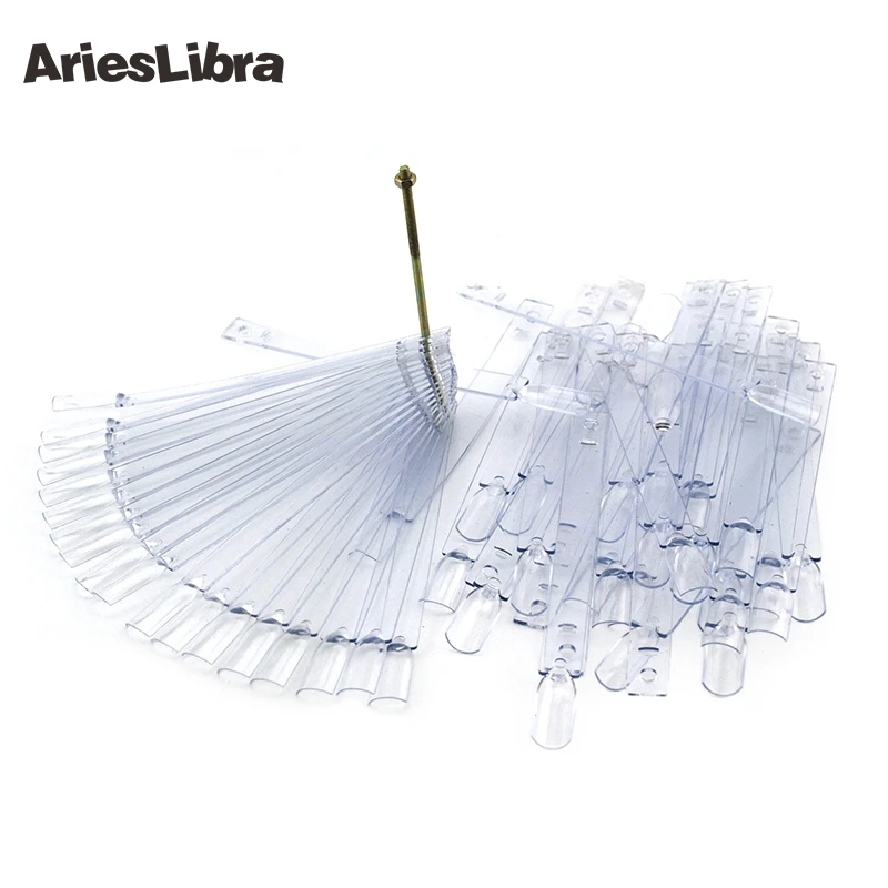 AriesLibra натуральные и прозрачные пластиковые накладные ногти для дизайна ногтей 50