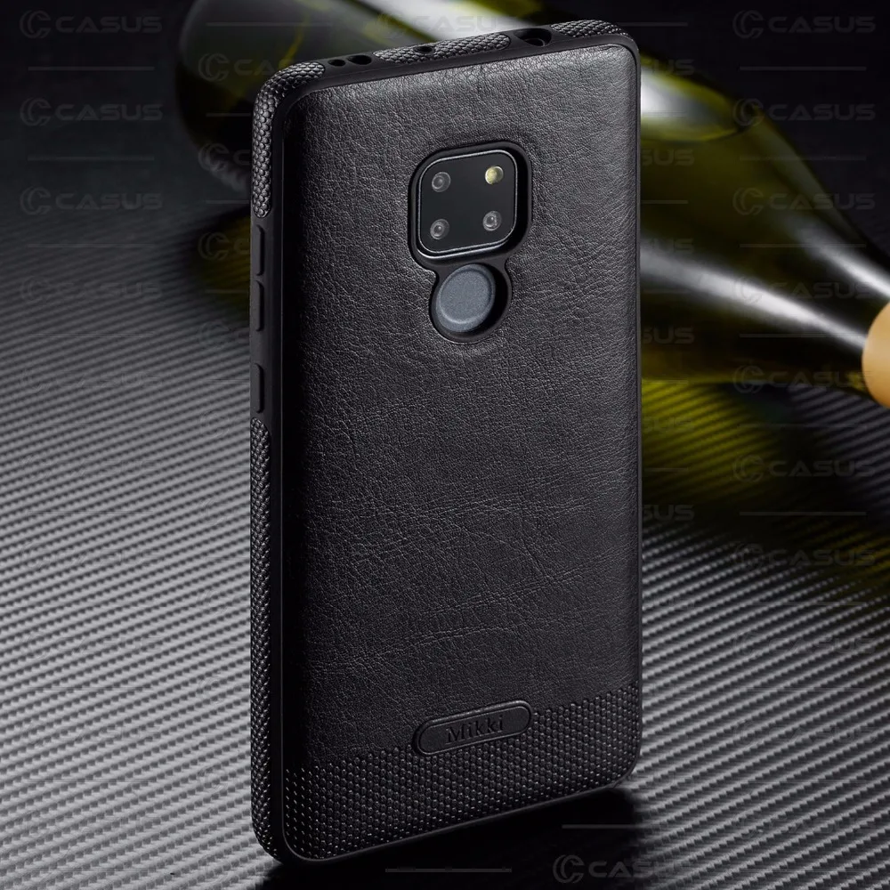 Тонкий роскошный чехол из искусственной кожи для Huawei Mate 20 с мягкой силиконовой