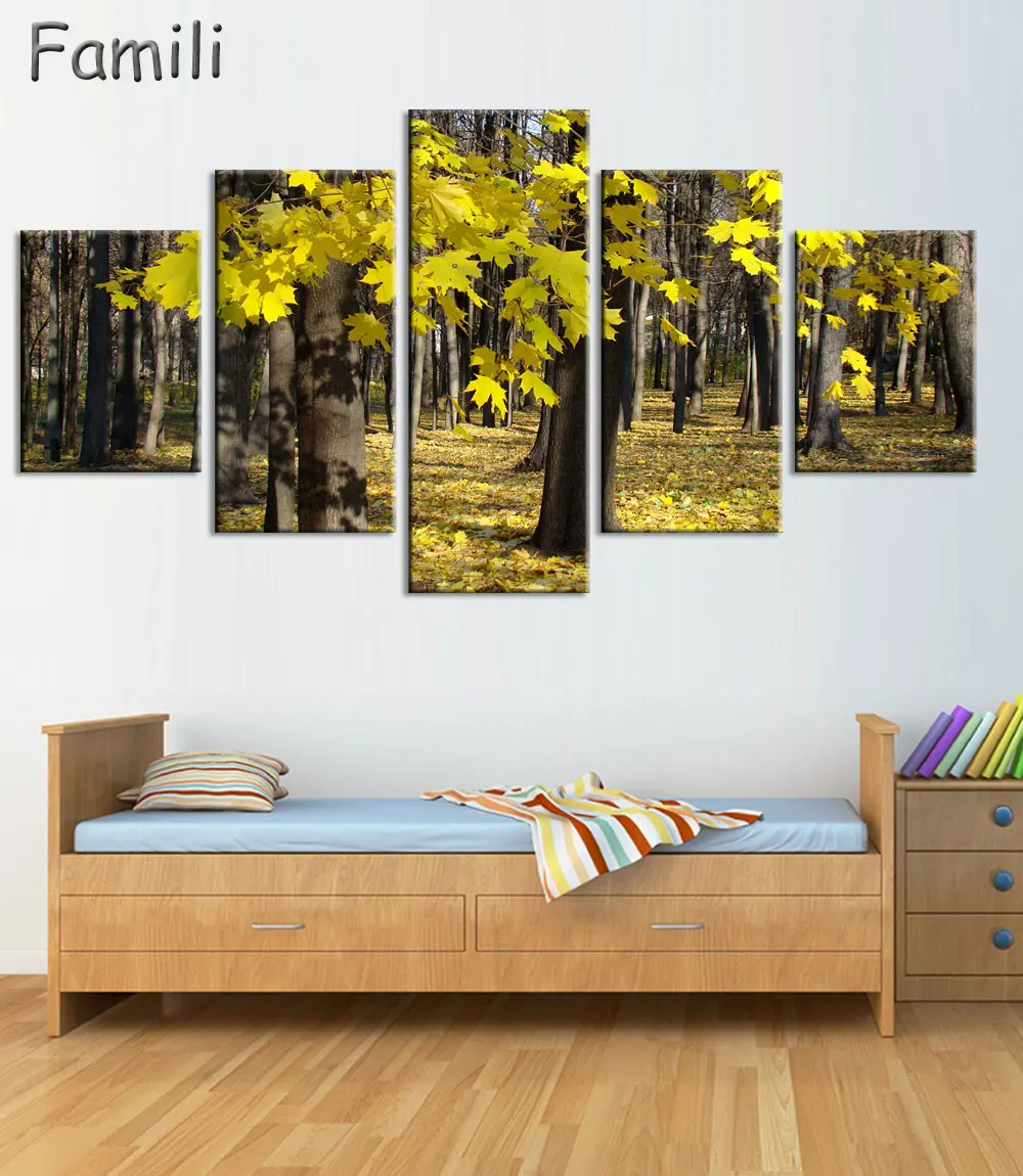 Картина на холсте с осенним водопадом 5 шт.|picture for living room|canvas paintinghd prints |