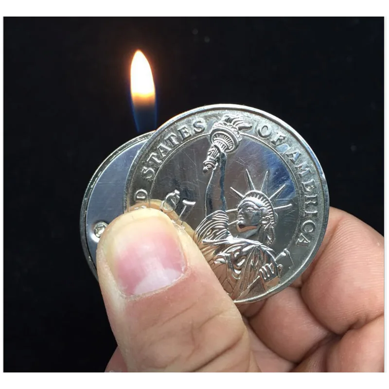 Новый металлический брелок мини кошелек для монет в форме фонарь бутан факел