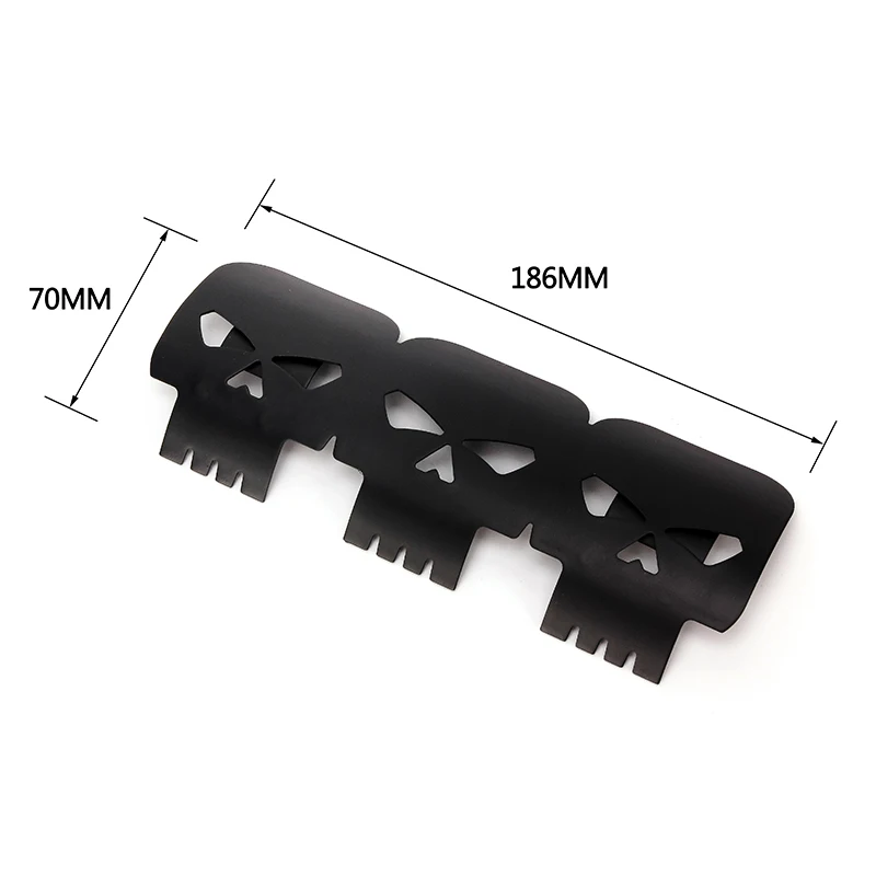 Triclicks череп мотоцикл глушитель трубы тепловой щит покрытие пятки защита