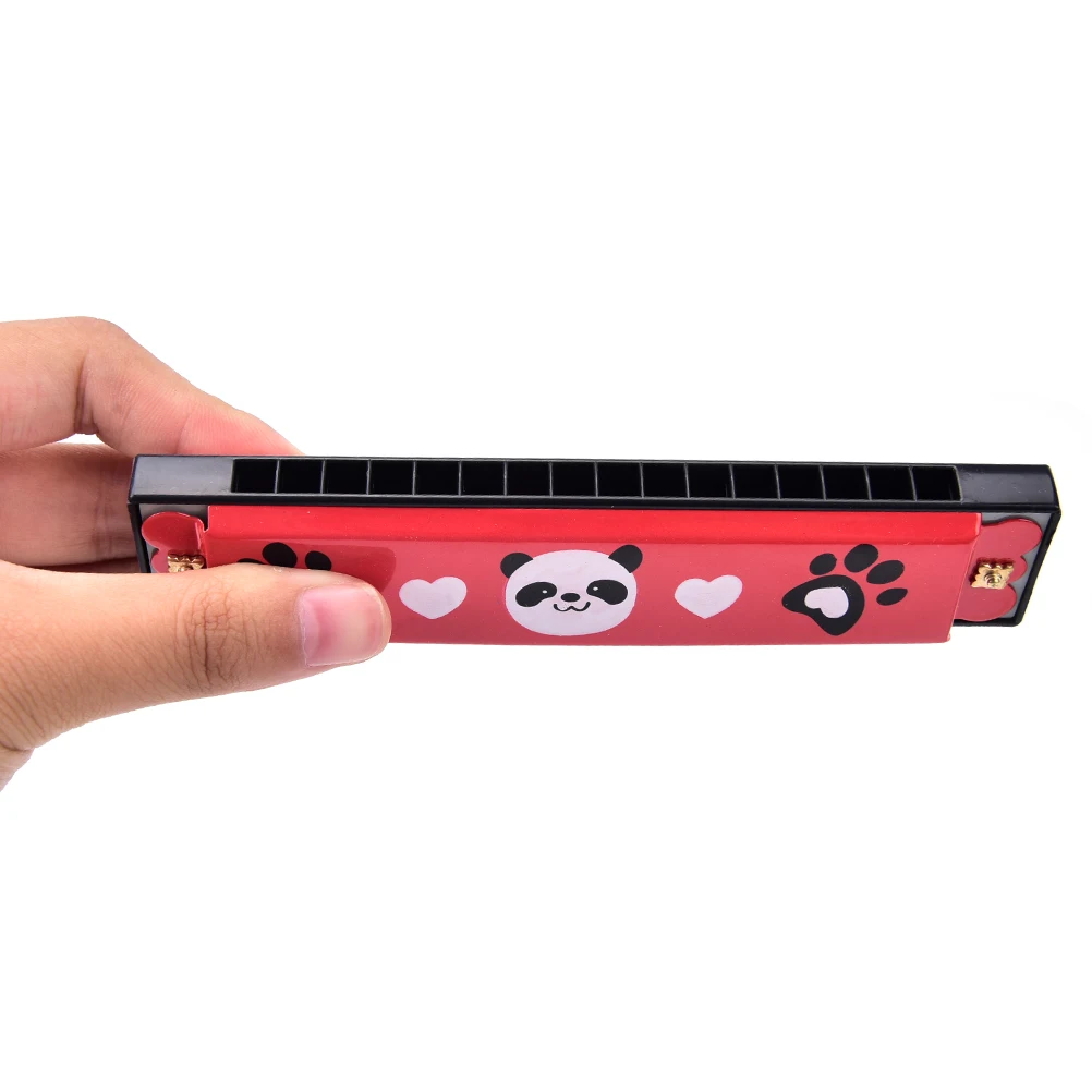 Wooden 16-hole Harmonica Kids Children Musical Instrument Educational Toy - Random Pattern |