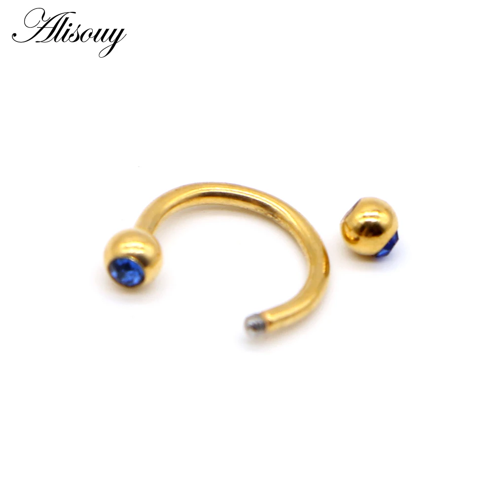 Alisouy 1 PCS Fashion Fake Septum Medical Titanium Nose Ring Silver Gold Body Clip Hoop For Women Septum Piercing Clip Jewelry