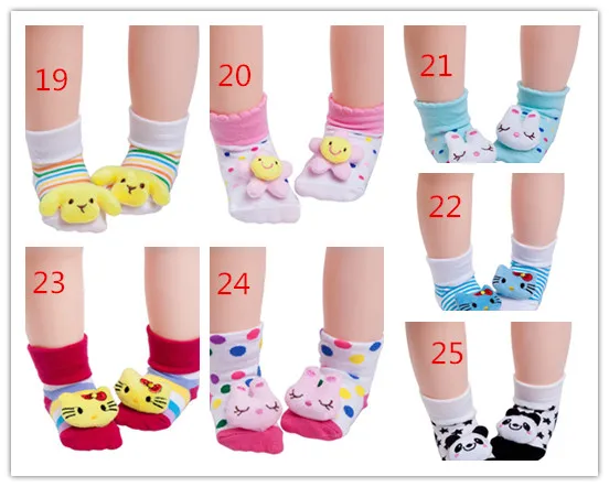Носки для младенцев одежда противоскользящие Newborn-18Month хлопковые милые ботинки