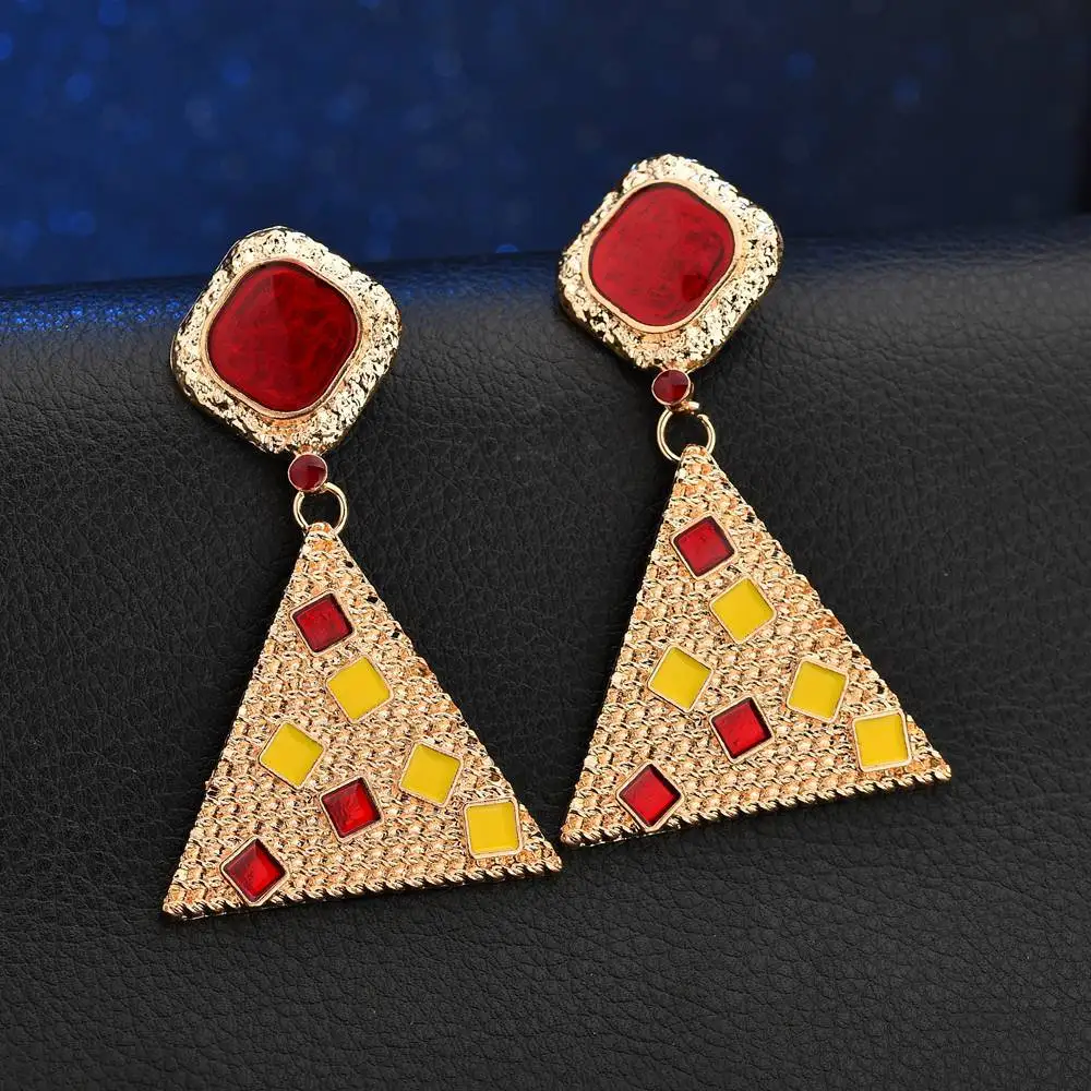 Новые национальные металлические серьги из сплава Простые Модные