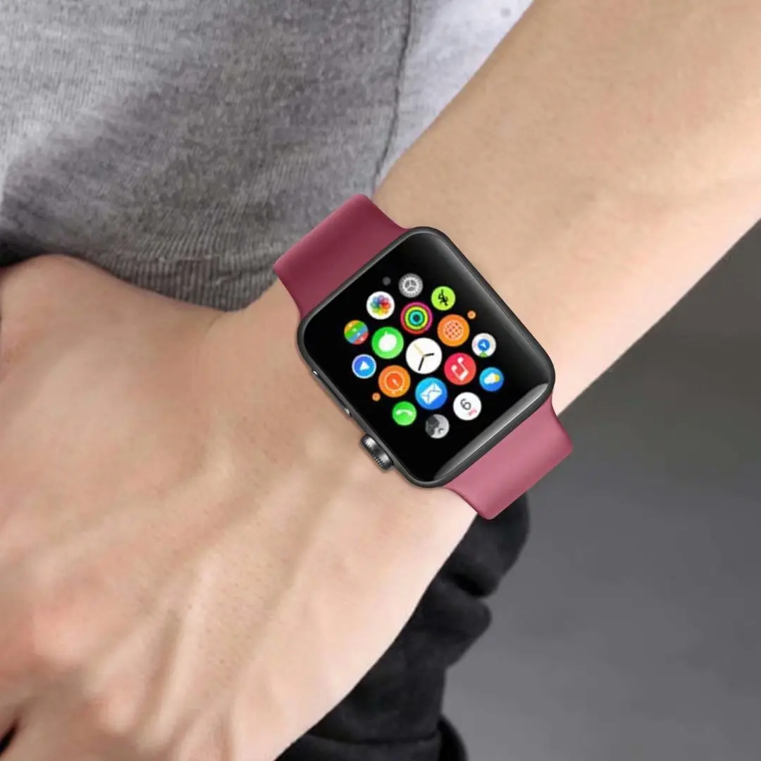 Силиконовый спортивный ремешок для iWatch 5, 40 мм, 44 мм, цветной мягкий браслет, ремешок для Apple Watch, 42 мм, 38 мм, 1, 2, 3, 4, аксессуары