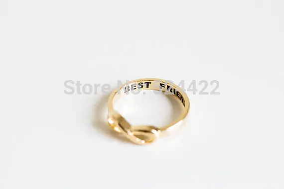 Мин 1 шт золото/розовое золото Бесконечность Кольца лучшие друзья кольца с