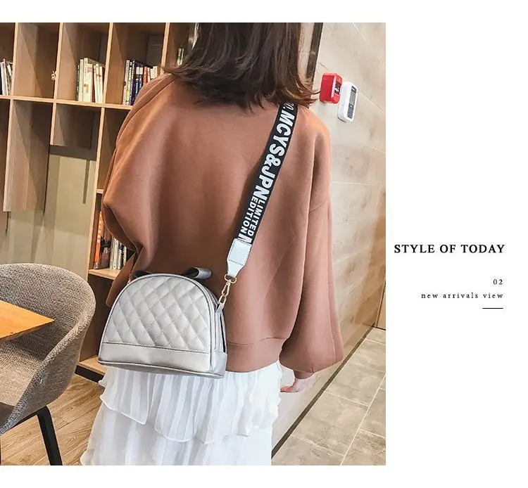 summer hot sale diamond lattice zipper bow design crossbody bags for womenfemale PU leather fashion meaaenger handbag