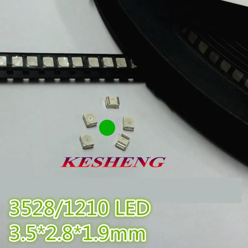 100 шт. суперъярсветодиодный светодиодные диоды SMD 3528 1210 красный/зеленый/синий