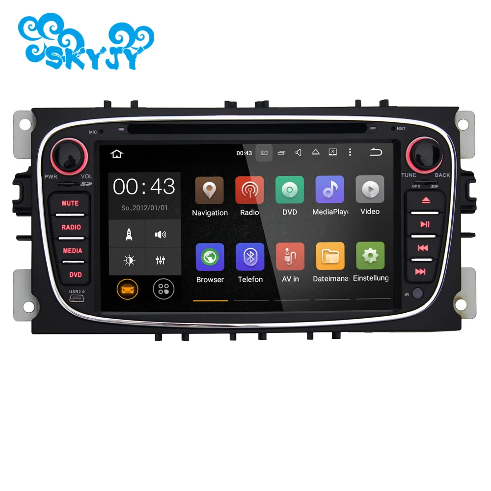 Новый 7 дюймовый четырехъядерный HD Android 8 1 автомобильный DVD плеер GPS навигация