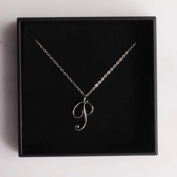 26 букв ожерелье серебряное золото розовое алфавит для женщин Collier друзей семьи с