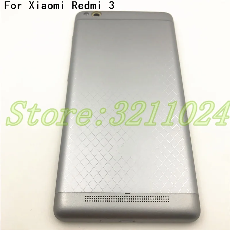 Новый корпус для Xiaomi Redmi 3 задняя крышка корпуса аккумулятора с кнопкой включения