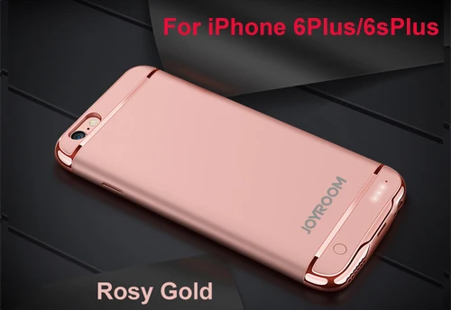 for i6plus Rosy Gold Перезаряжаемый чехол для внешнего резервного аккумулятора для iPhone 6, 6s, 7 Plus, внешний аккумулятор для iPhone 6, 6s, 7, чехол для зарядного устройства телефона - Цвет: for i6plus Rosy Gold