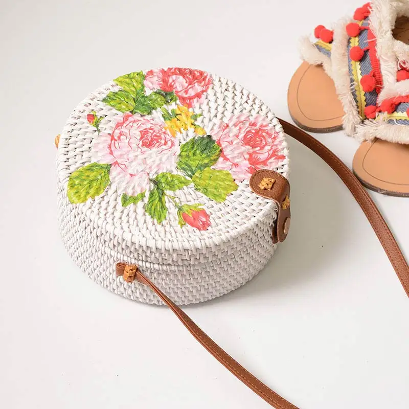 Sac Femme женская сумка из ротанга летние пляжные сумки через плечо ручная работа