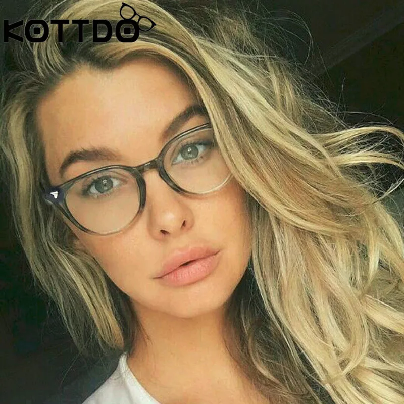 Круглые ретро очки KOTTDO женские модные оптические оправы для близорукости