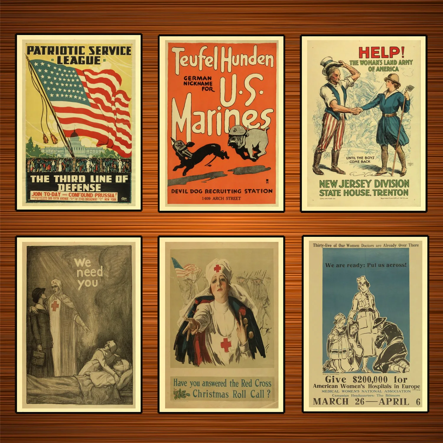Винтаж 1910s США WW1 Радуга плакат медсестры нам нужны вам Классическая Тканевая
