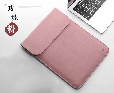 velvet pink 2 Матовая сумка для ноутбука из искусственной кожи для женщин и мужчин 11, 12, 14, 15, 15,6, для Macbook Air 13, чехол для Xiaomi, samsung, lenovo, чехол для ноутбука - Цвет: velvet pink 2