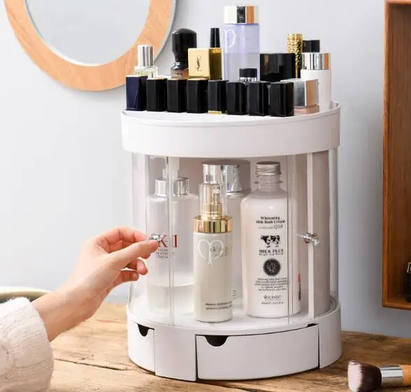 1PC New 360-degree Rotating Makeup Organizer Box Brush Holder Jewelry Case Cosmetic Storage OK 0684 | Дом и сад