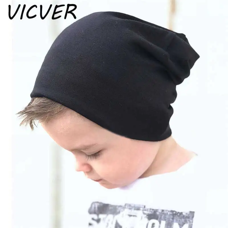 Трикотажные Шапки для новорожденных милые однотонные Хлопок Skullies вязание