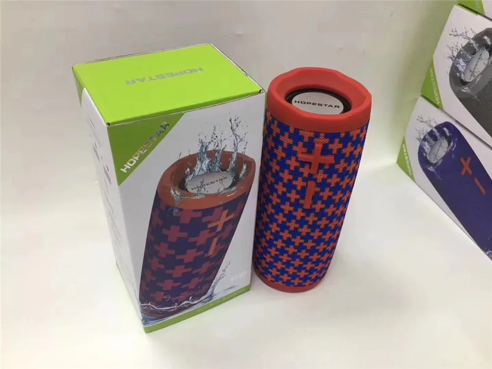HOPESTAR P10 портативный Bluetooth динамик водонепроницаемый открытый беспроводной с внешним аккумулятором USB AUX FM радио TF фонарик - Цвет: Розовый