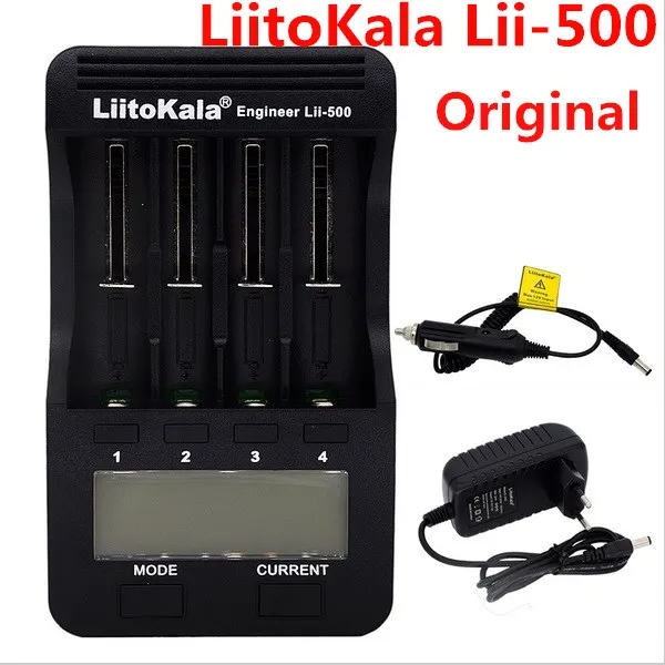 lii500 Умное устройство для зарядки никель-металлогидридных аккумуляторов от компании LiitoKala lii-500 ЖК-дисплей 3,7 V 18650 21700 зарядное устройство 3,7 V 18650 3400 мА/ч, INR18650 34B Li-Ion Батарея - Цвет: lii500
