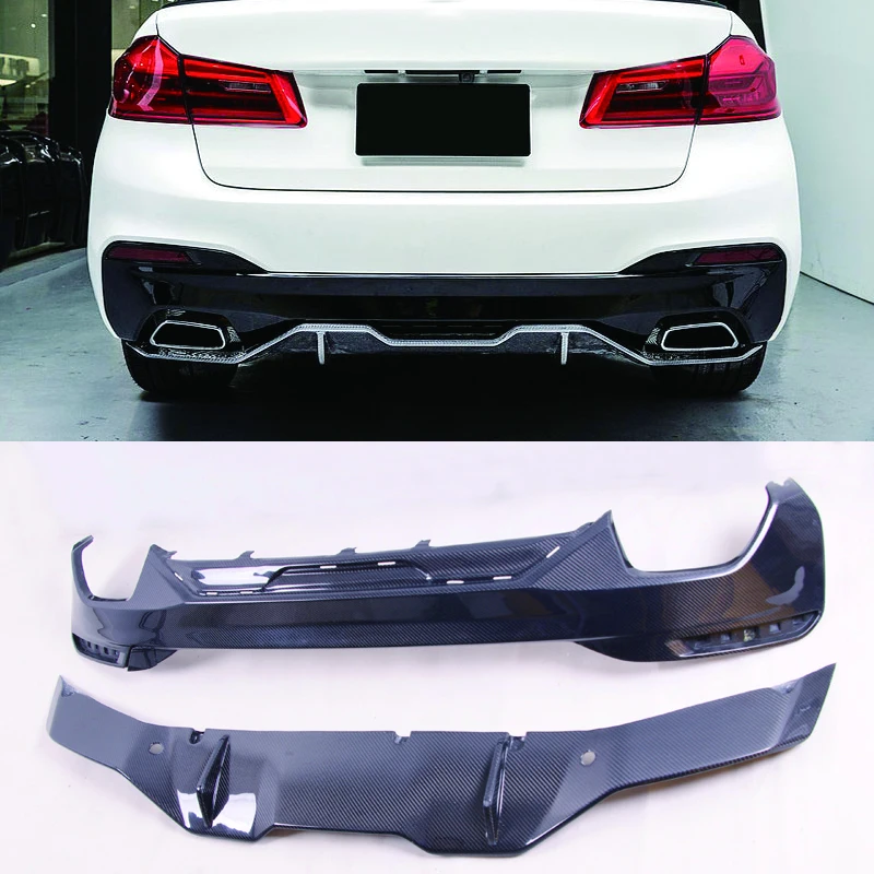 

P Style Carbon fiber Rear Bumper Lip Diffuser 1Set Fit For BMW 5-Series G30 G38