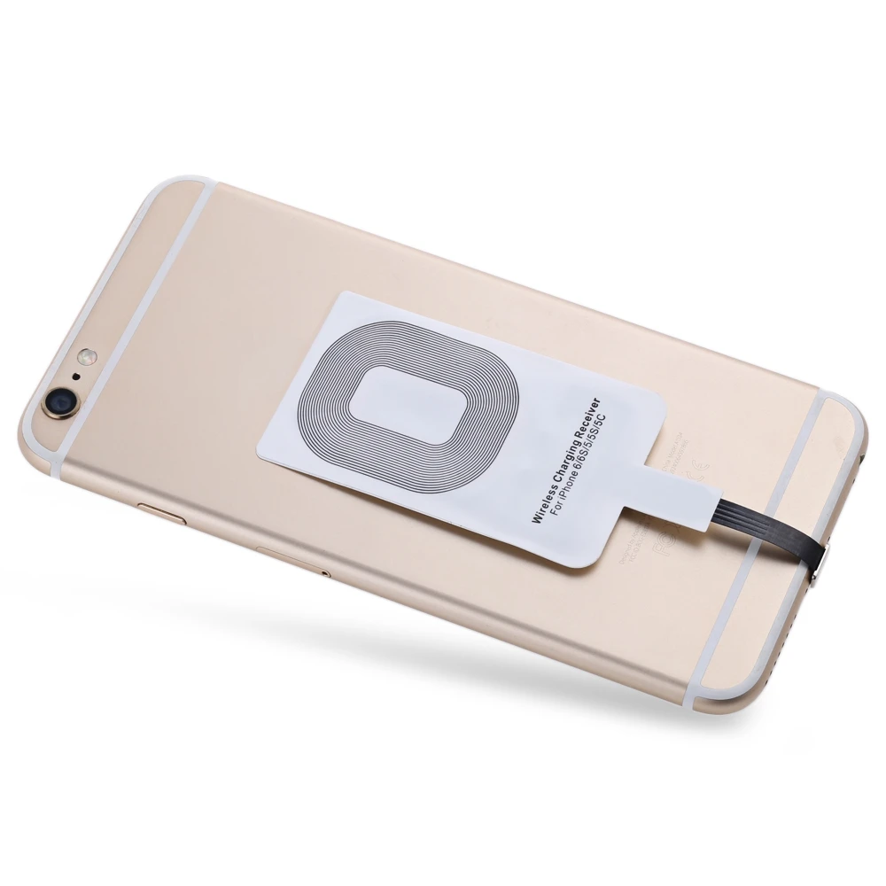 Беспроводное зарядное устройство приемник катушка для iPhone 5 5S 6 6S 6S Plus iPad Mini Smart Qi беспроводной зарядный адаптер коврик