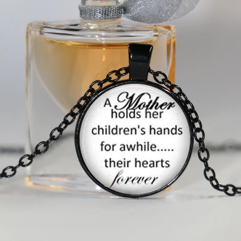 Ожерелье с цитатами для матери и ребенка ювелирные изделия рук подарок на день