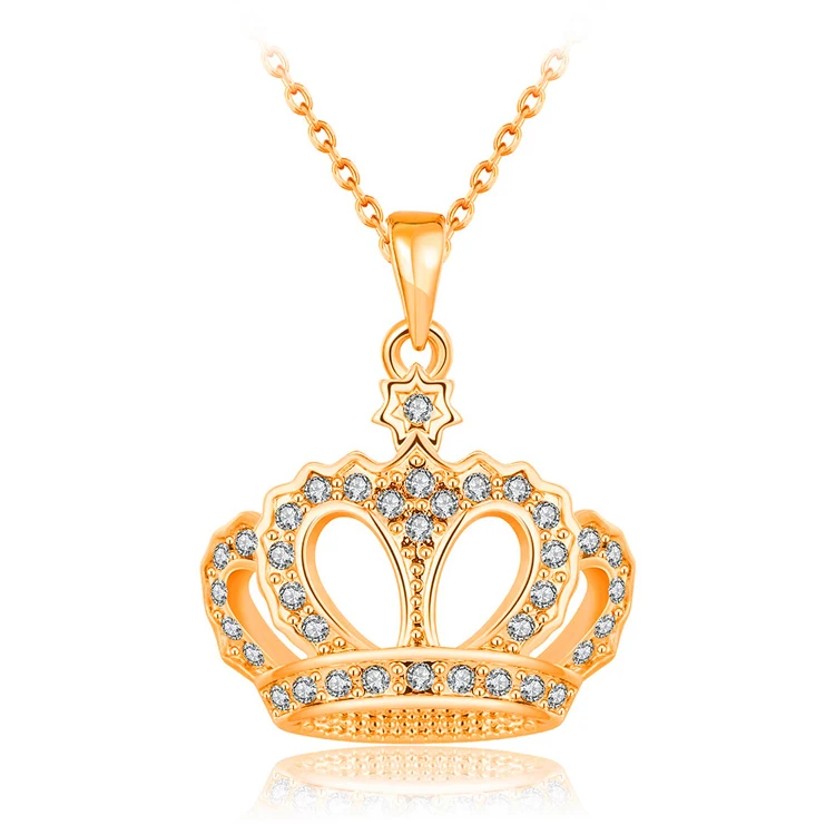 Gold Color UMODE, африканская Женская цепочка, массивное ожерелье, розовое золото, сестринская корона, Ketting, Sautoir Femme, длинное ювелирное изделие, ожерелье Largos UN0308A - Metal Color: Gold Color