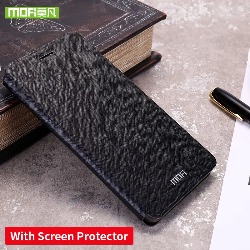 black W portector MOFI для Xiaomi Redmi Note 4x чехол для Xiaomi Redmi Note 4x Pro Чехол Силиконовый Флип кожаный 360 для Xiaomi Redmi note4x чехол - Цвет: black W portector