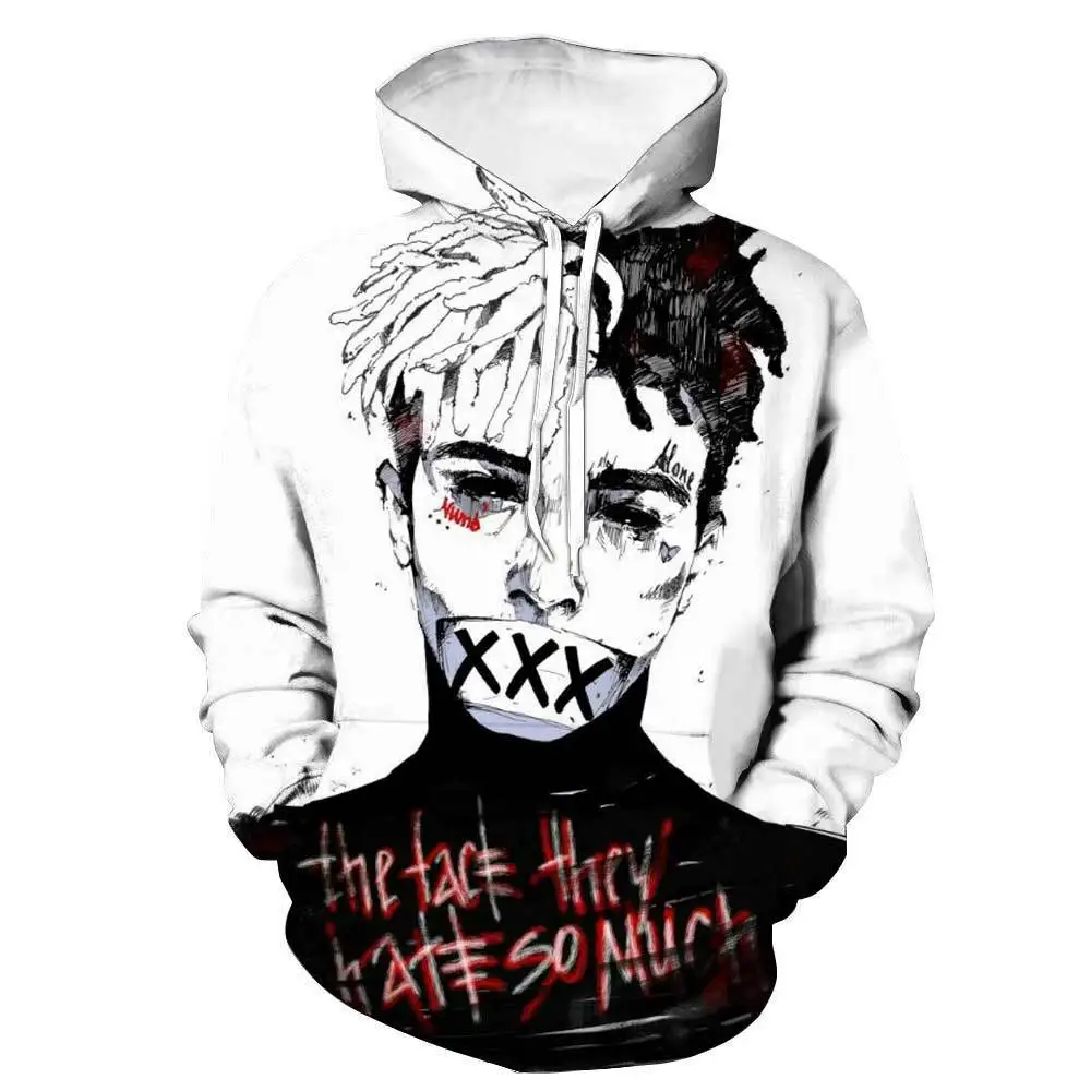 Горячая поиск Рэппер XXXTentacion для мужчин/для женщин уличная хип хоп стиль свитер с