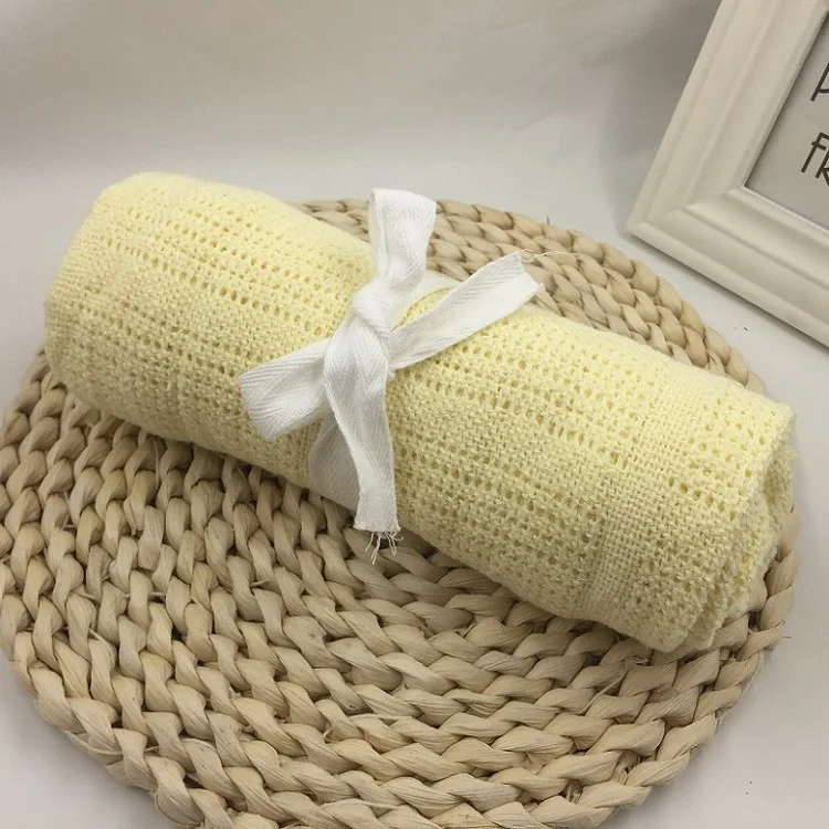 Bright Yellow Детское одеяло из хлопка, супер мягкое детское одеяло для новорожденных, пеленка для младенцев, банное полотенце для девочек и мальчиков, накидка для коляски, Inbakeren - Цвет: Bright Yellow