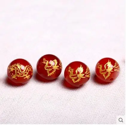 Ювелирные изделия красный бисер разбросанный Дракон Полуфабрикаты аксессуары