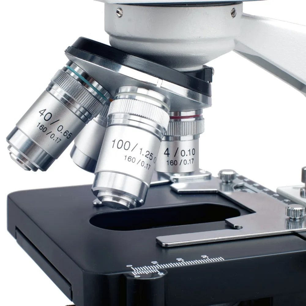 AmScope 40X-2500X LED Lab Binocular Compound Microscope with 3D-Stage | Инструменты