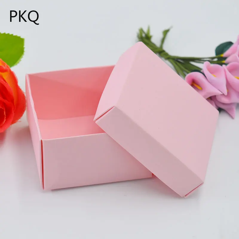 20 шт 6 5x6 5x3 8 см розовая бумажная коробка шоколад/Конфеты Подарочная День Святого