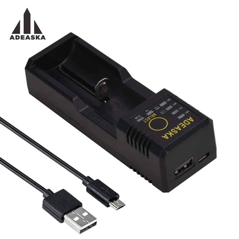 Интеллектуальное зарядное устройство USB ADEASKA светодиодный ным дисплеем для Ni-MH/li-ion 18650 26650 AA