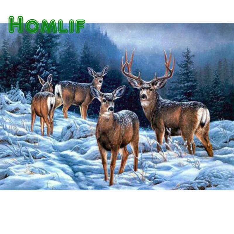 Homlf алмазов картина вышивки крестом полный Алмазная вышивка - Цена: 