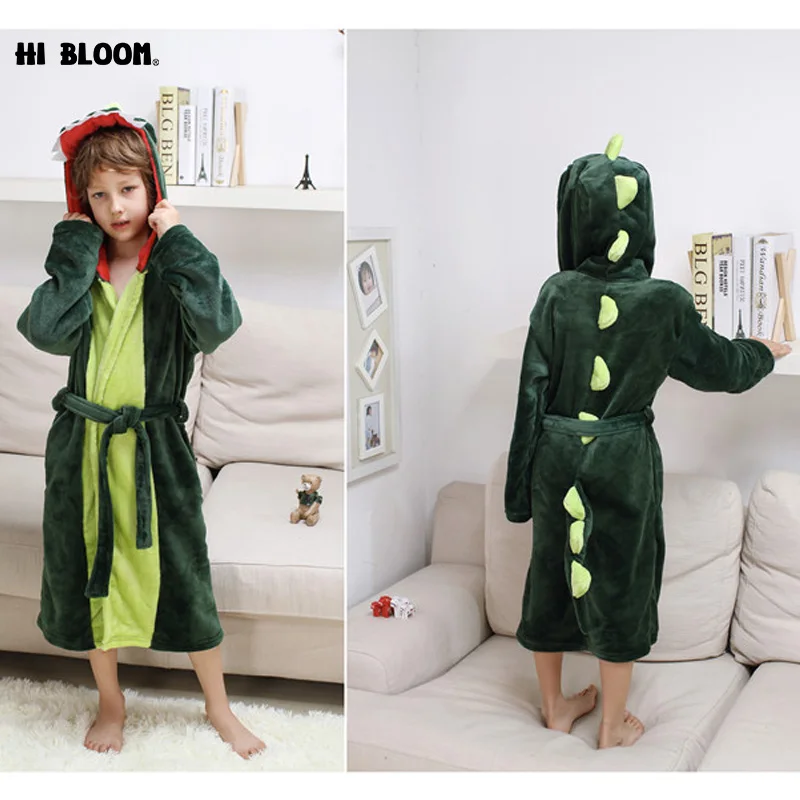 Подарки Детские Банные халаты весенне зимние детские фланелевая длинная Детская
