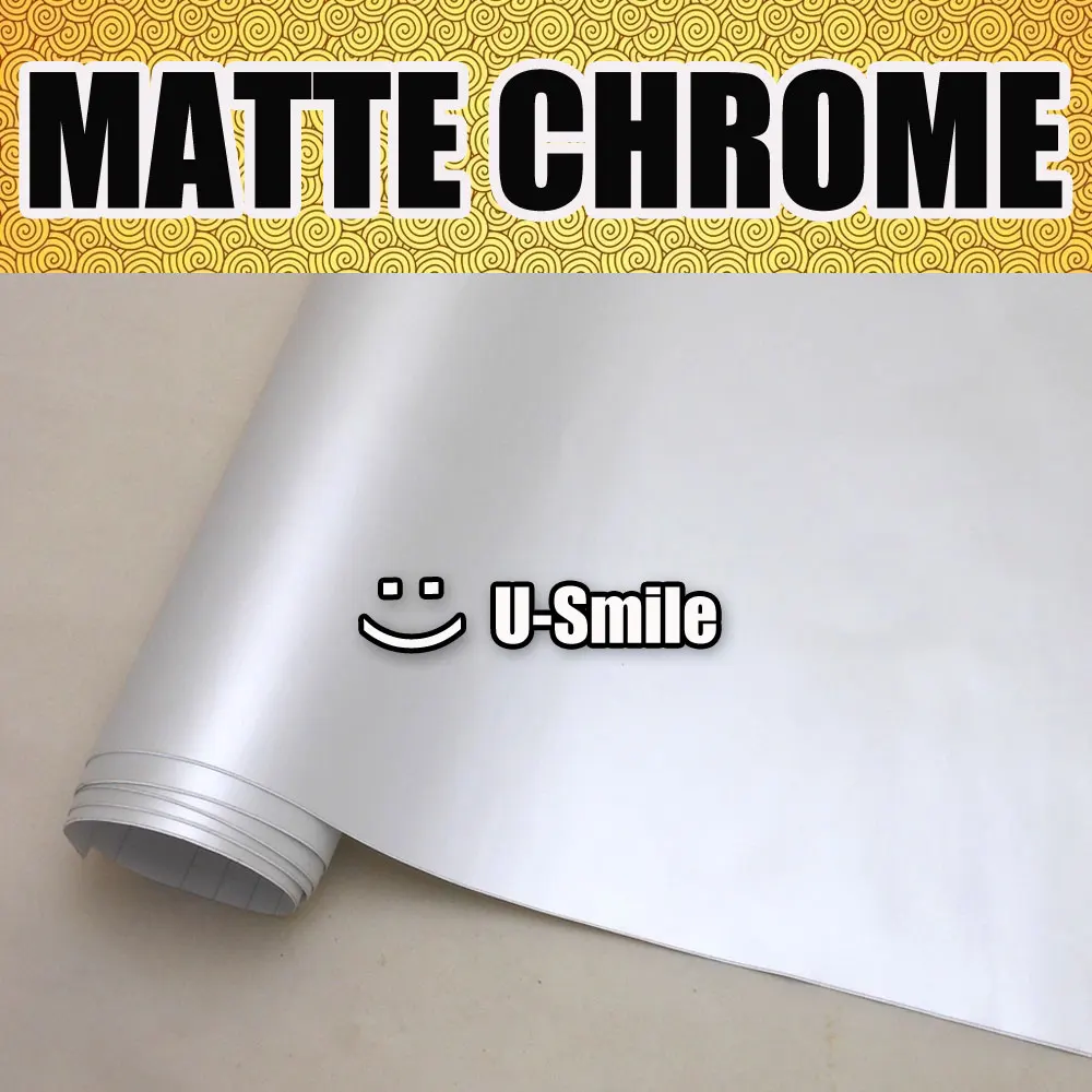Премиум матовая сатиновая хромированная белая виниловая автомобильная пленка