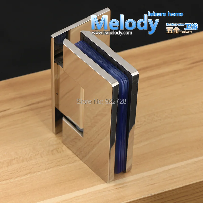 Безрамные душевые стеклянные дверные петли и ручки Me 011 полированная отделка 10