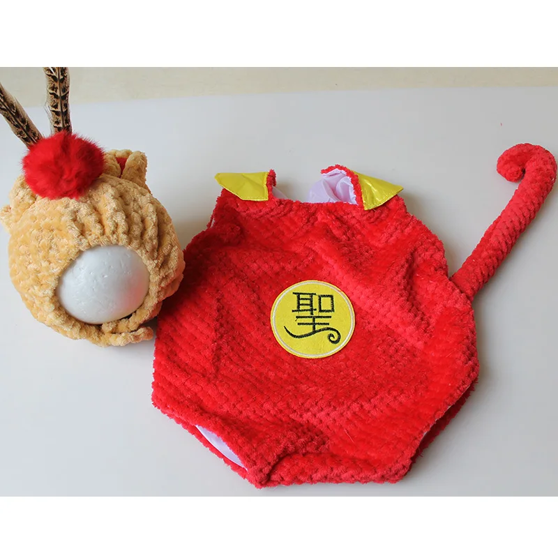 Baby photography props Monkey King costume newborn photo accessories Sun Wukong outfit infant fotografia Kungfu baby Xmas gift | Детская