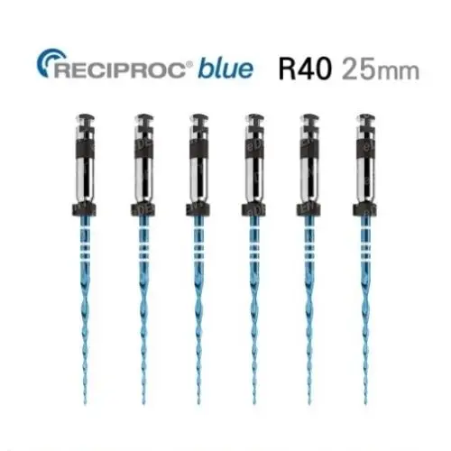 6 шт. стоматологический Reciproc синий Endo NiTi файл R40 25 мм для стоматологического эндодонтического роторного лечения стоматолога