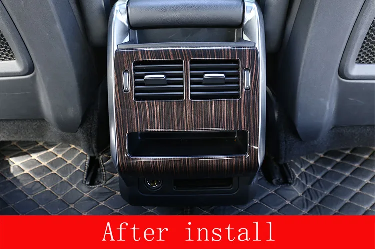 Красный Пепельный деревянный стиль для Landrover Range Rover Sport- ABS пластмассовый задний AC Vent Cover рамка отделка автомобиля аксессуар