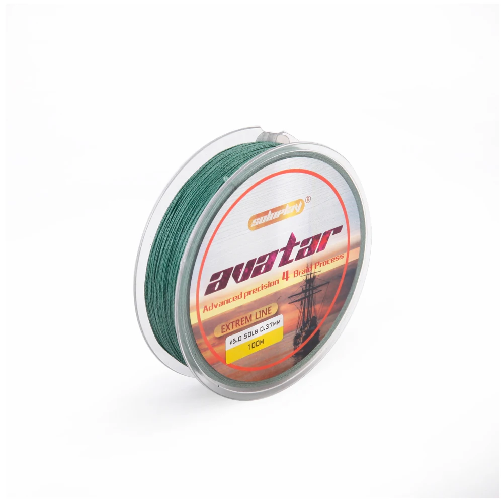 Плетеная рыболовная леска 4 нити 100 м 6 80lb|4 strands|fishing linebraided fishing line |
