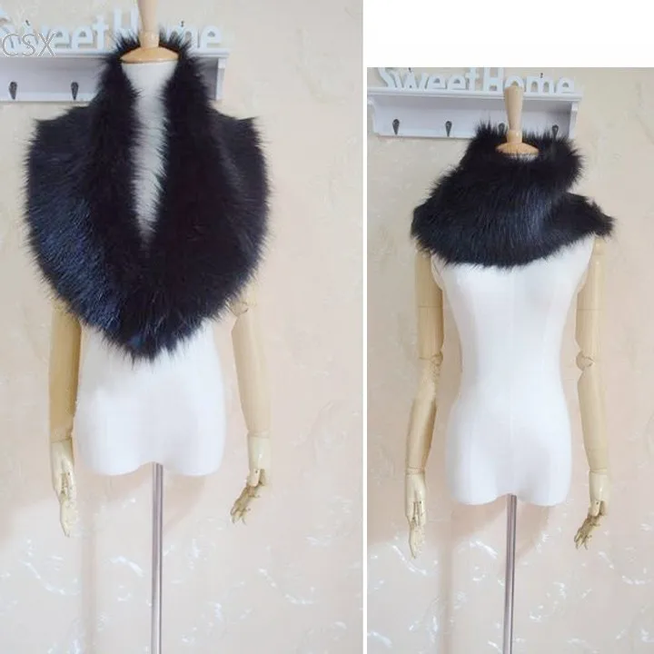 9 видов цветов женский меховой воротник из искусственного меха шарф зимний