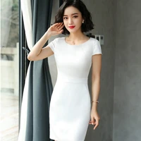 novelty white slim hips women summer dress ol styles for women business work wear dresses party dress ladies uniforms plus size